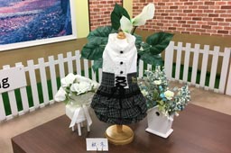 岩手県花巻市のドッグサロンMINT/タータンチェック編み上げワンピース（M）